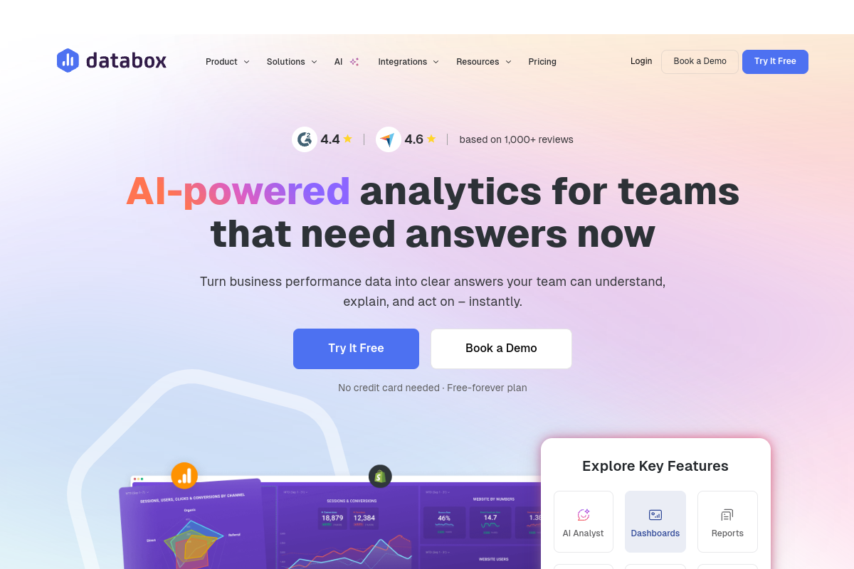 Databox homepage