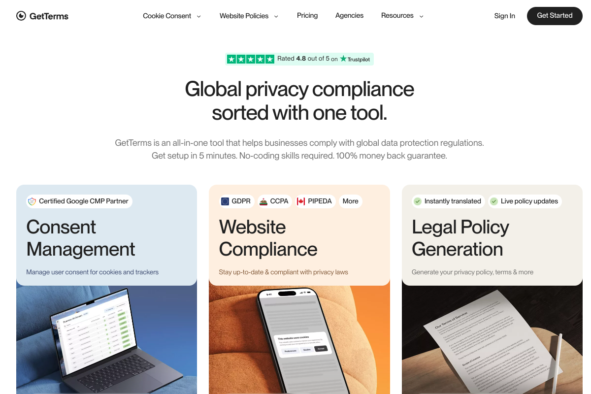 GetTerms homepage