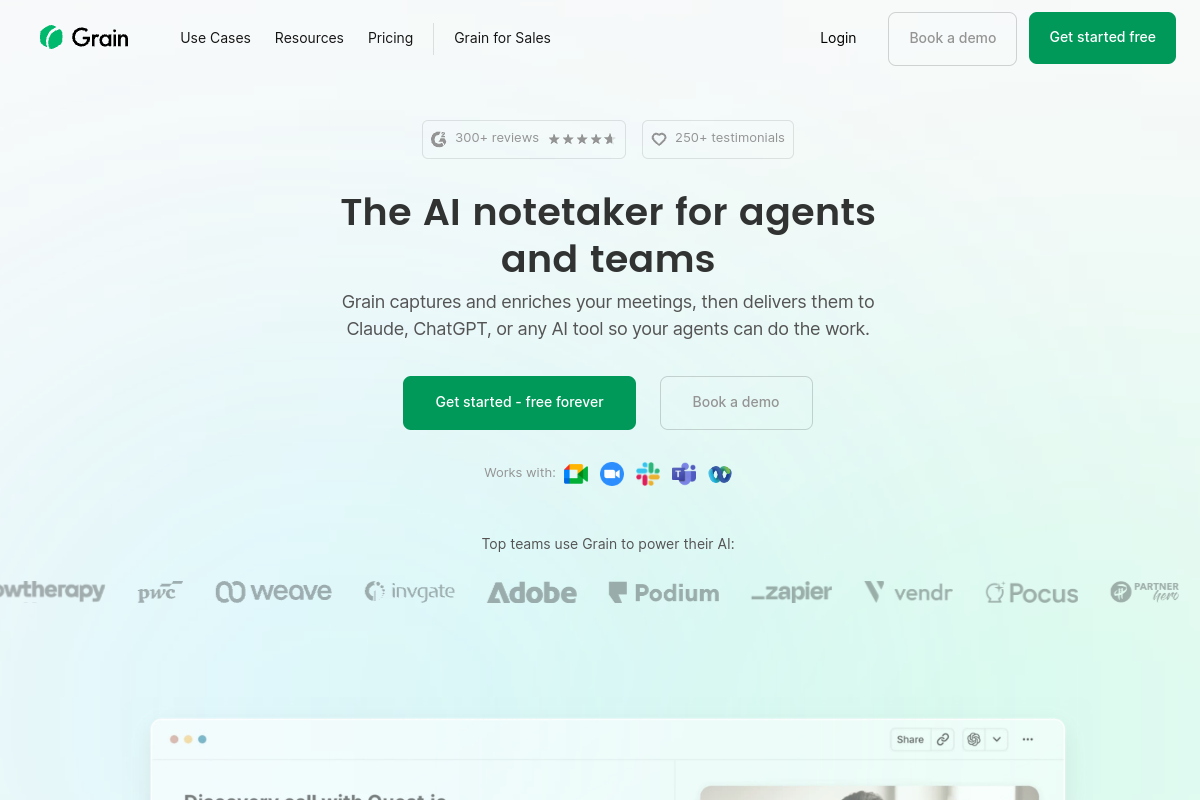 Grain homepage