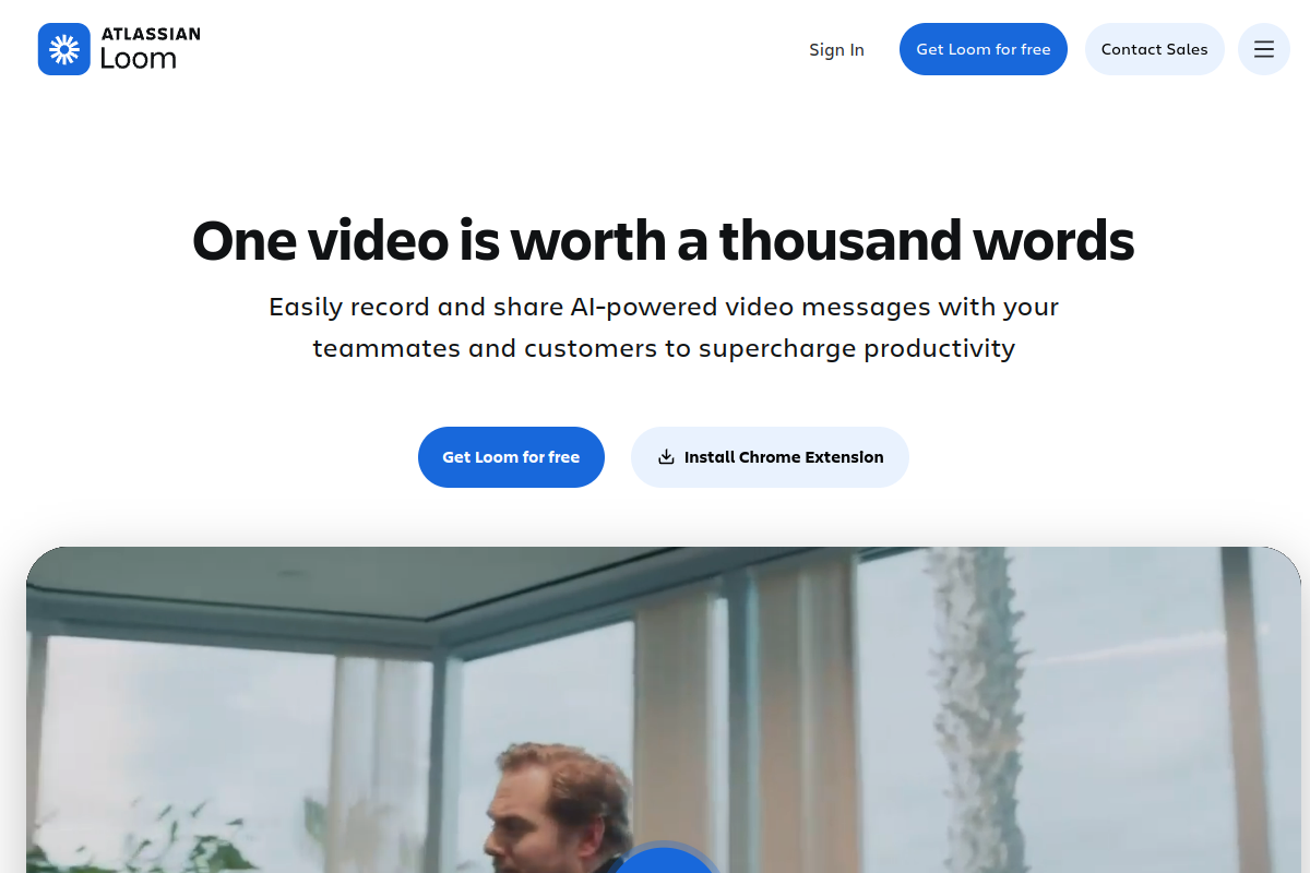 Loom homepage