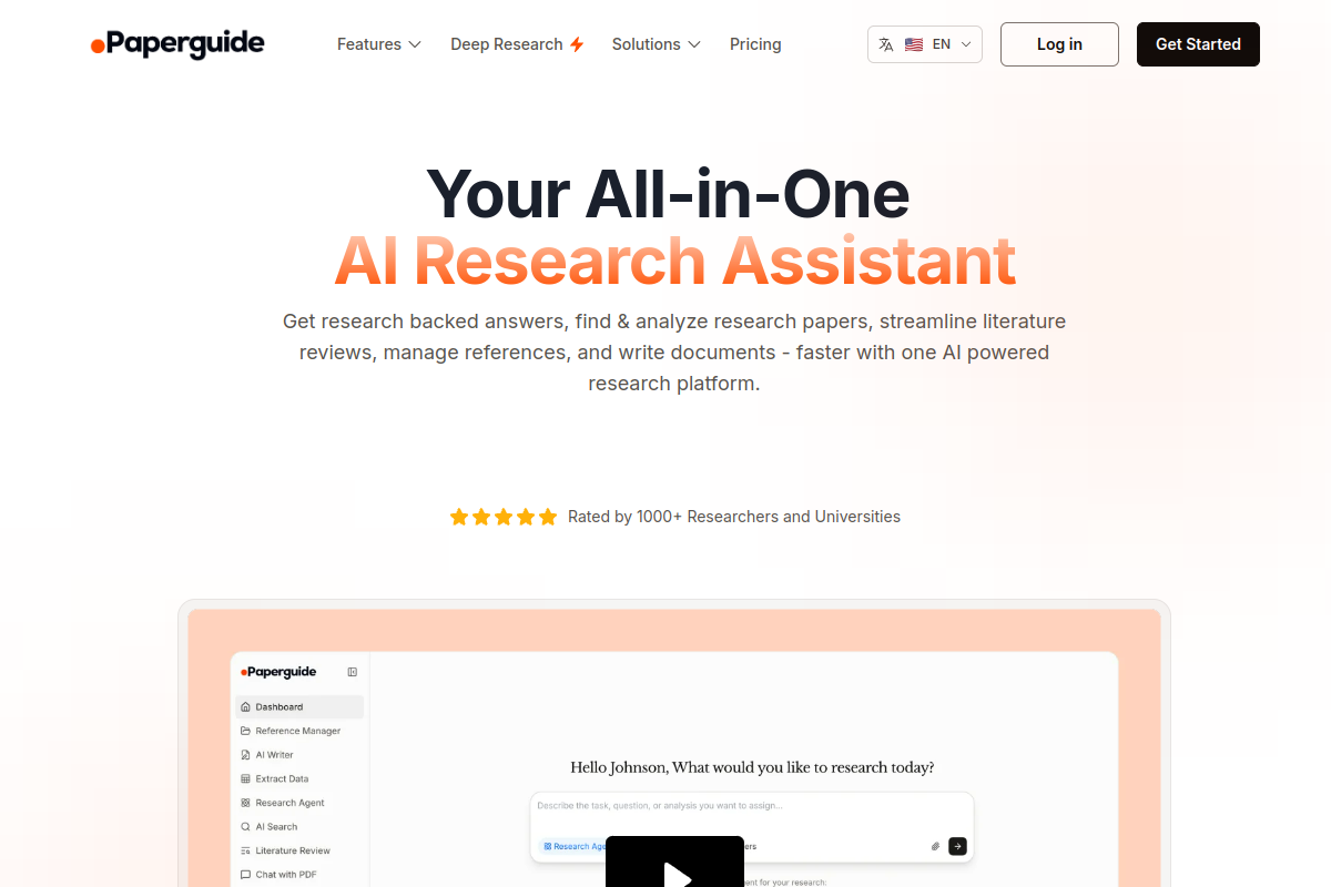 Paperguide homepage