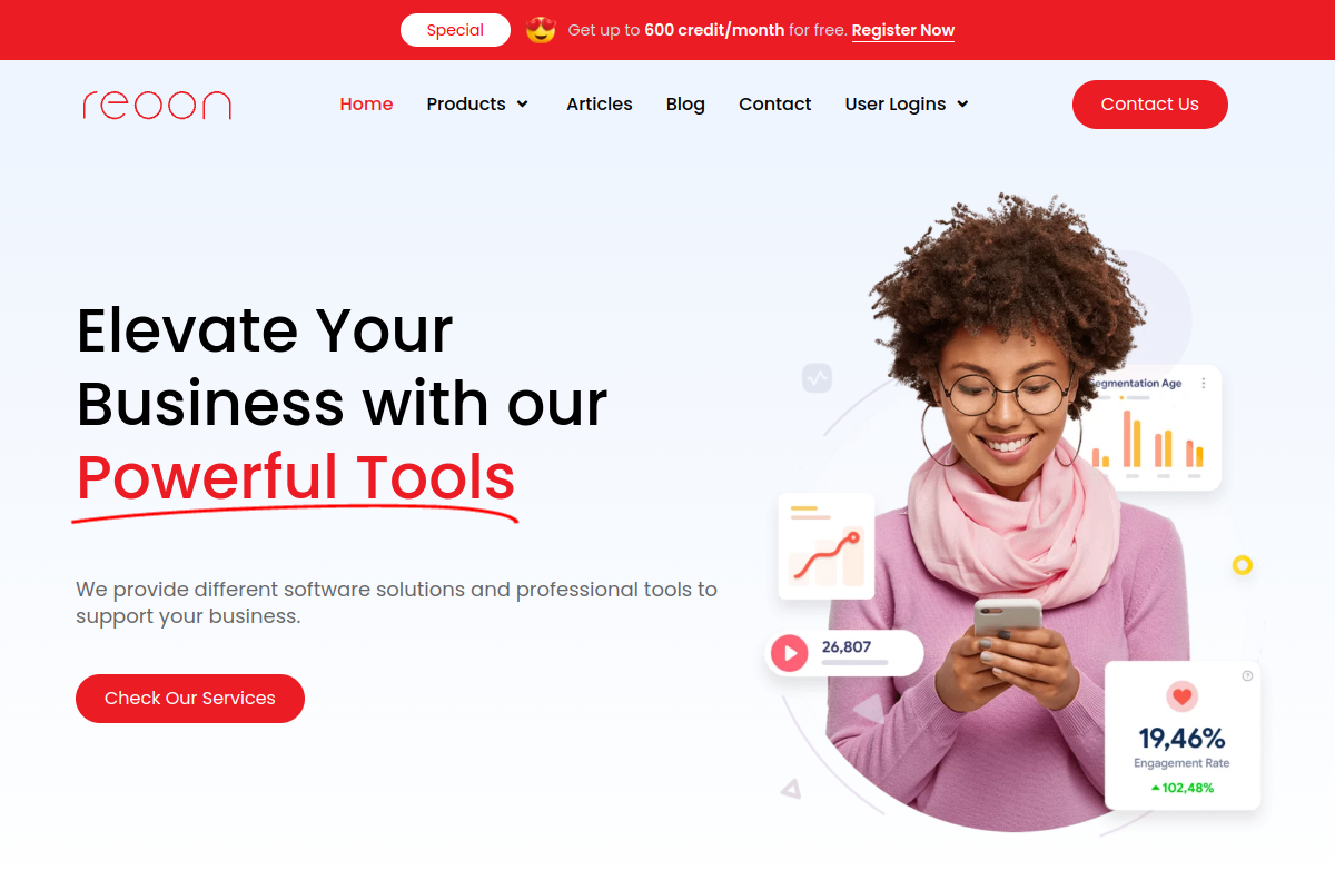 Reoon Email Verifier homepage