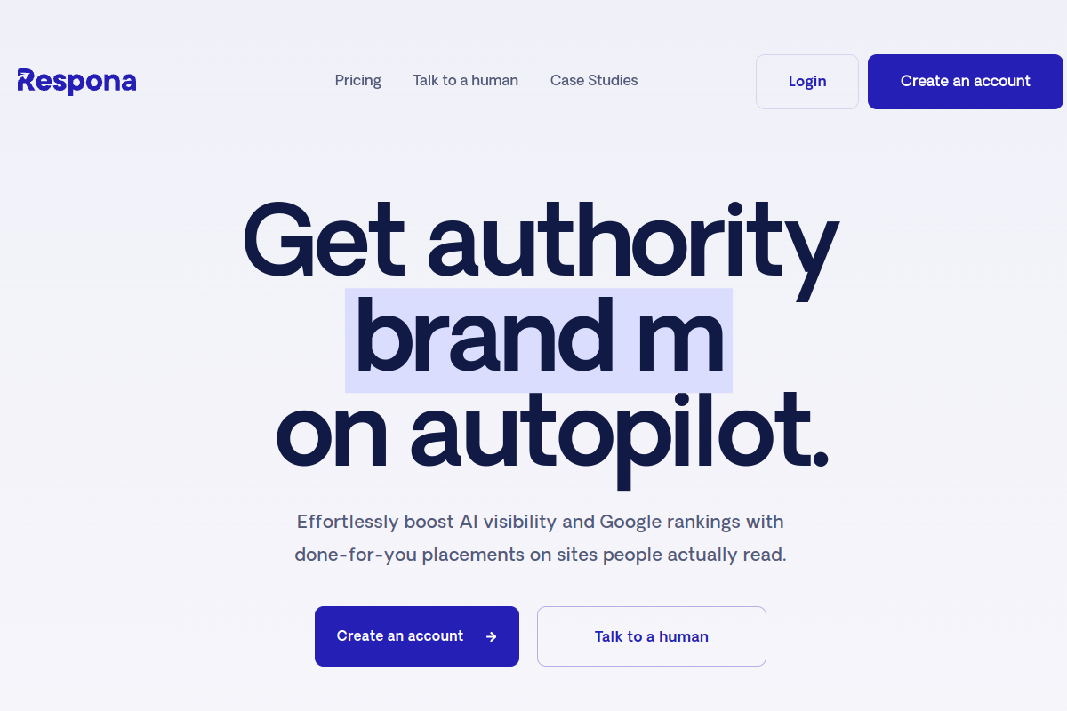 Respona homepage