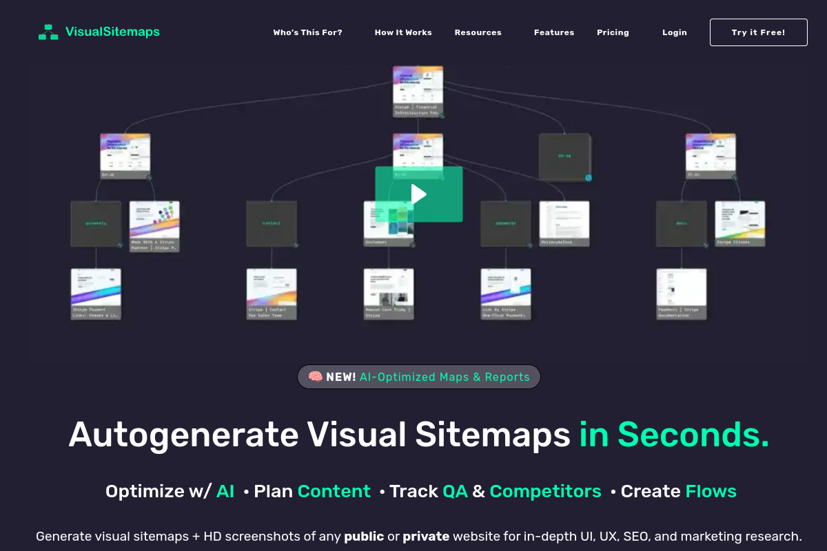 VisualSitemaps homepage